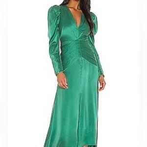 Thurley Basilica Emerald Green Midi Dress
